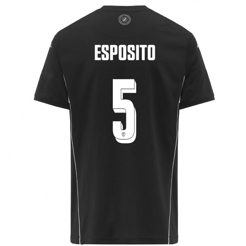 Danxen Herren Salvatore Esposito #5 Schwarz Weiß Auswärtstrikot Trikot 2025/26 T-Shirt Schweiz