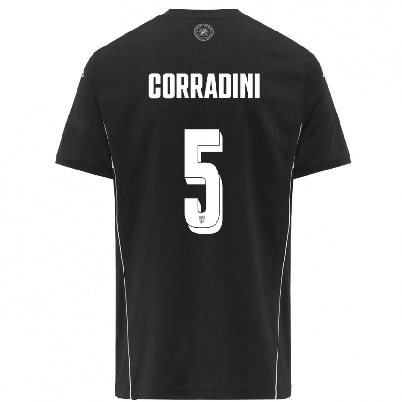 Danxen Herren Giovanni Corradini #5 Schwarz Weiß Auswärtstrikot Trikot 2025/26 T-Shirt Schweiz