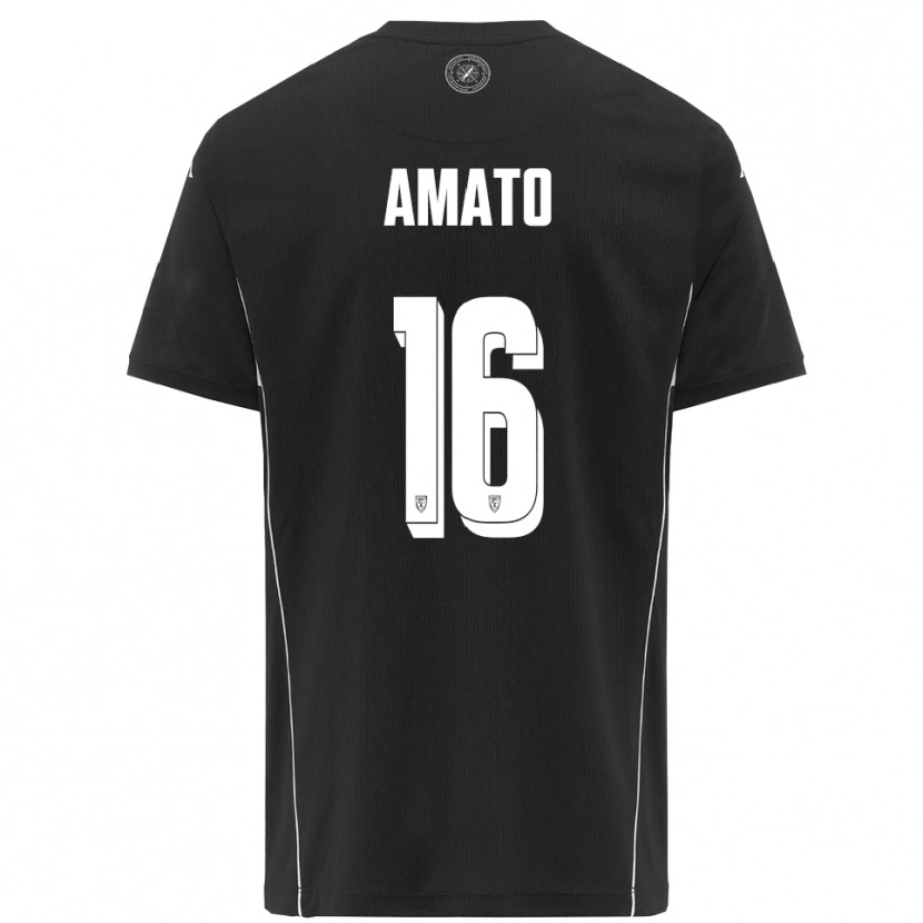 Danxen Herren Salvatore Amato #16 Schwarz Weiß Auswärtstrikot Trikot 2025/26 T-Shirt Schweiz