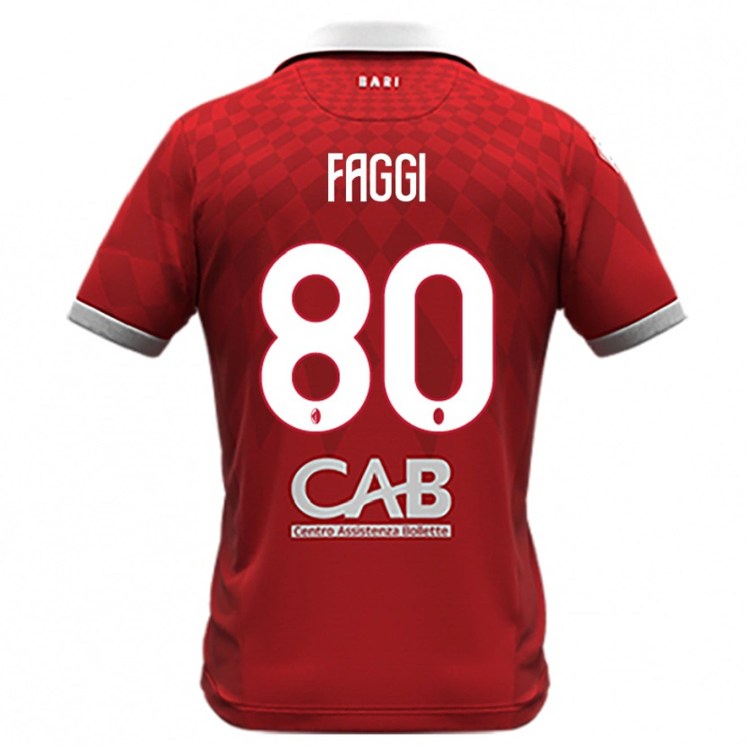 Danxen Herren Filippo Faggi #80 Rot Weiß Auswärtstrikot Trikot 2025/26 T-Shirt Schweiz