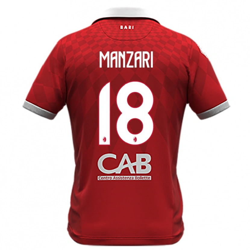 Danxen Herren Giacomo Manzari #18 Rot Weiß Auswärtstrikot Trikot 2025/26 T-Shirt Schweiz