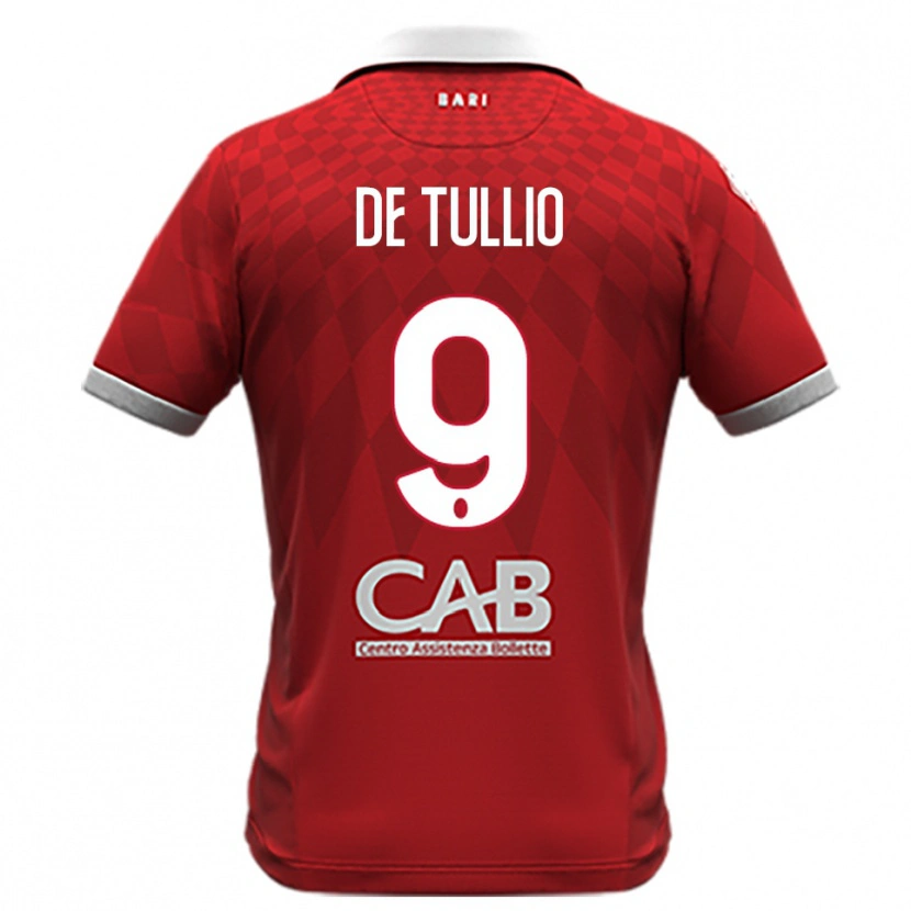 Danxen Herren Domenico De Tullio #9 Rot Weiß Auswärtstrikot Trikot 2025/26 T-Shirt Schweiz
