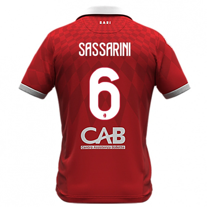 Danxen Herren Luca Sassarini #6 Rot Weiß Auswärtstrikot Trikot 2025/26 T-Shirt Schweiz