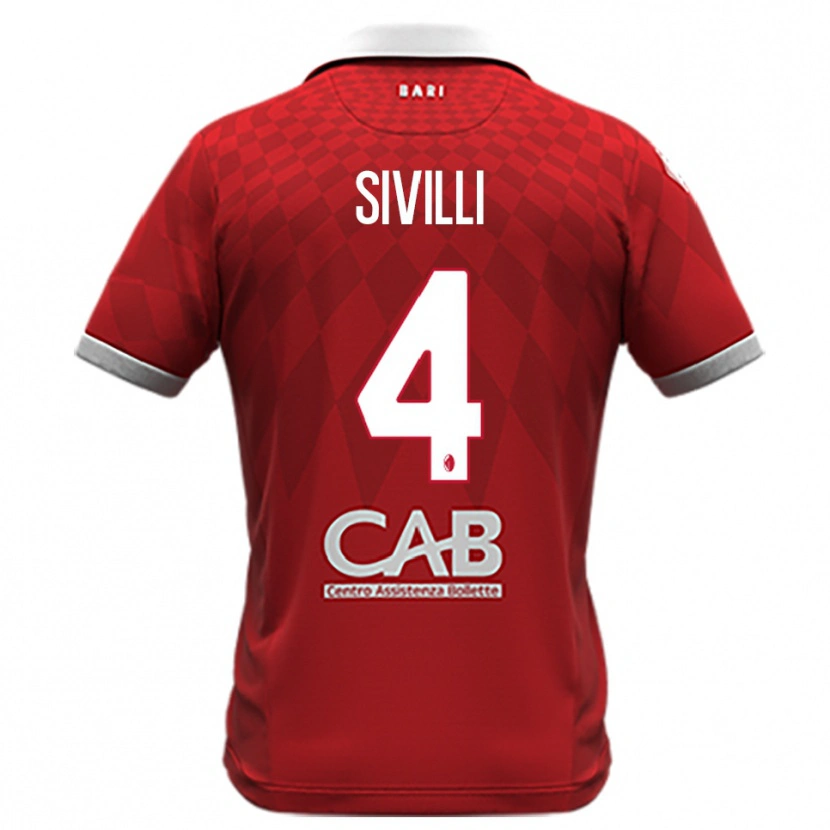 Danxen Herren Federico Sivilli #4 Rot Weiß Auswärtstrikot Trikot 2025/26 T-Shirt Schweiz