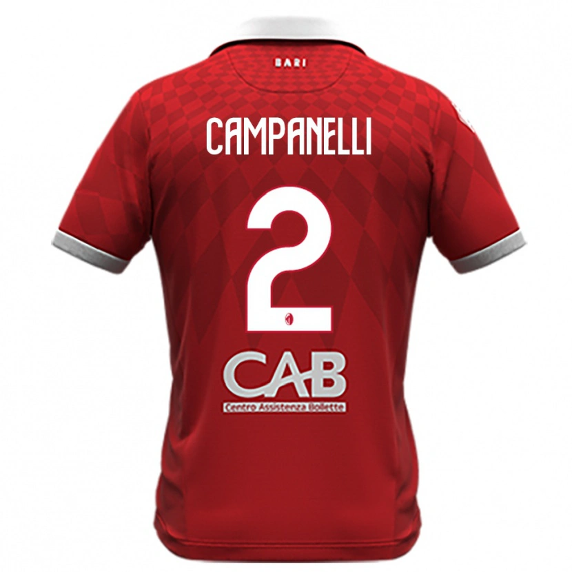 Danxen Herren Alessio Campanelli #2 Rot Weiß Auswärtstrikot Trikot 2025/26 T-Shirt Schweiz