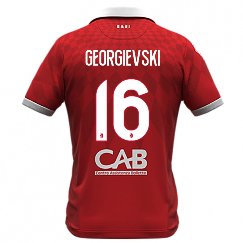 Danxen Herren Toma Georgievski #16 Rot Weiß Auswärtstrikot Trikot 2025/26 T-Shirt Schweiz