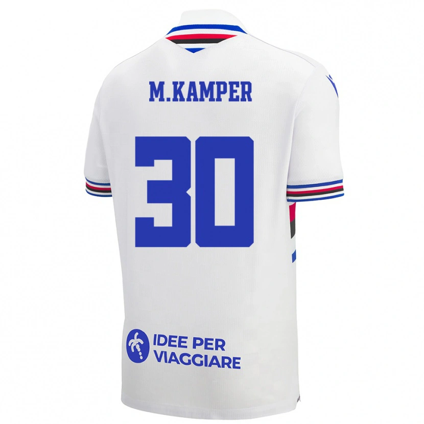 Danxen Herren Maia Leona Kamper Rodrigues #30 Weiß Blau Rot Auswärtstrikot Trikot 2025/26 T-Shirt Schweiz