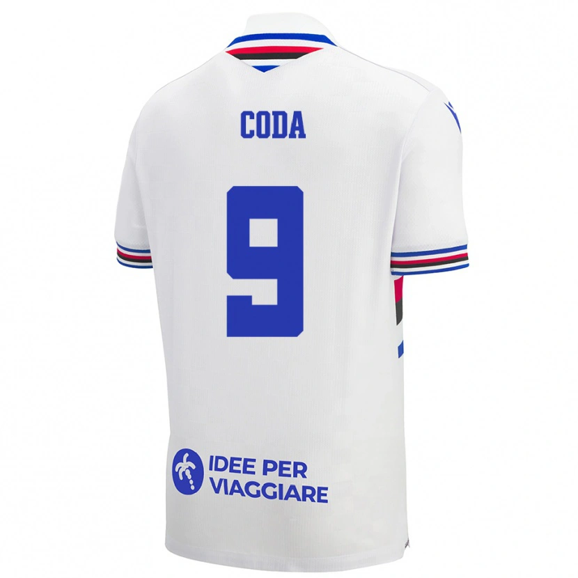 Danxen Herren Massimo Coda #9 Weiß Blau Rot Auswärtstrikot Trikot 2025/26 T-Shirt Schweiz