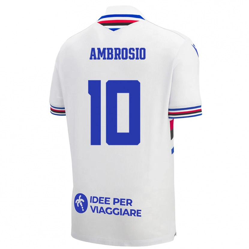 Danxen Herren Alfonso Ambrosio #10 Weiß Blau Rot Auswärtstrikot Trikot 2025/26 T-Shirt Schweiz