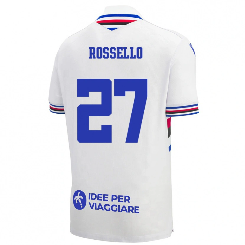 Danxen Herren Simone Rossello #27 Weiß Blau Rot Auswärtstrikot Trikot 2025/26 T-Shirt Schweiz