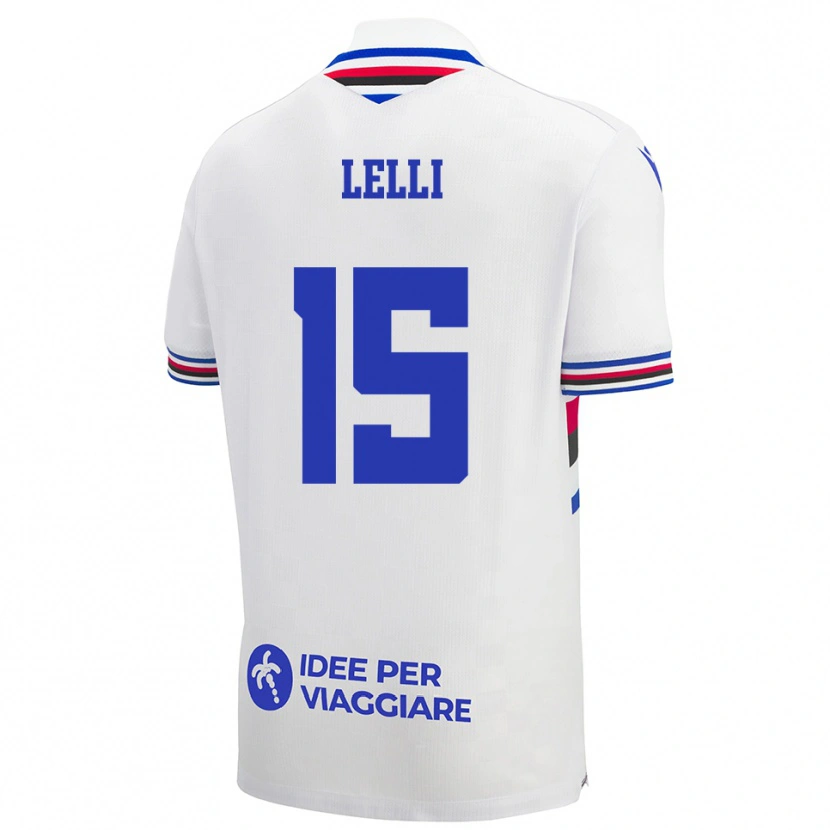 Danxen Herren Gabriele Lelli #15 Weiß Blau Rot Auswärtstrikot Trikot 2025/26 T-Shirt Schweiz