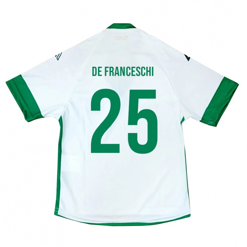Danxen Herren Edoardo De Franceschi #25 Weiß Grün Blau Auswärtstrikot Trikot 2025/26 T-Shirt Schweiz