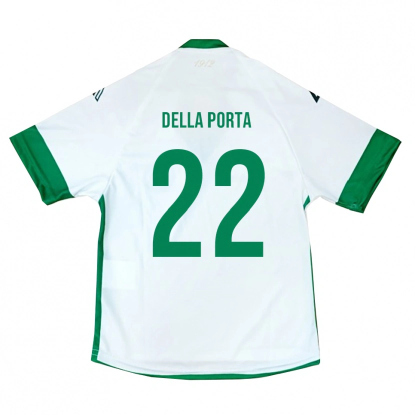 Danxen Herren Simone Della Porta #22 Weiß Grün Blau Auswärtstrikot Trikot 2025/26 T-Shirt Schweiz