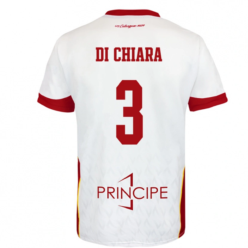 Danxen Herren Gianluca Di Chiara #3 Weiß Rot Auswärtstrikot Trikot 2025/26 T-Shirt Schweiz