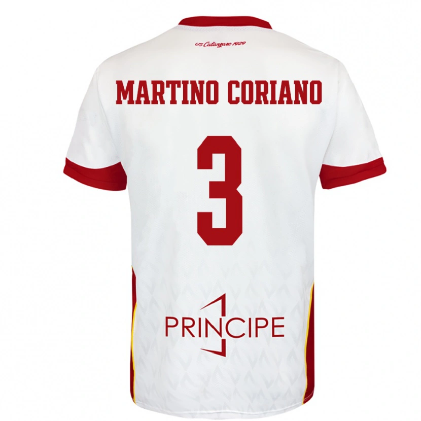 Danxen Herren Matteo Martino Coriano #3 Weiß Rot Auswärtstrikot Trikot 2025/26 T-Shirt Schweiz