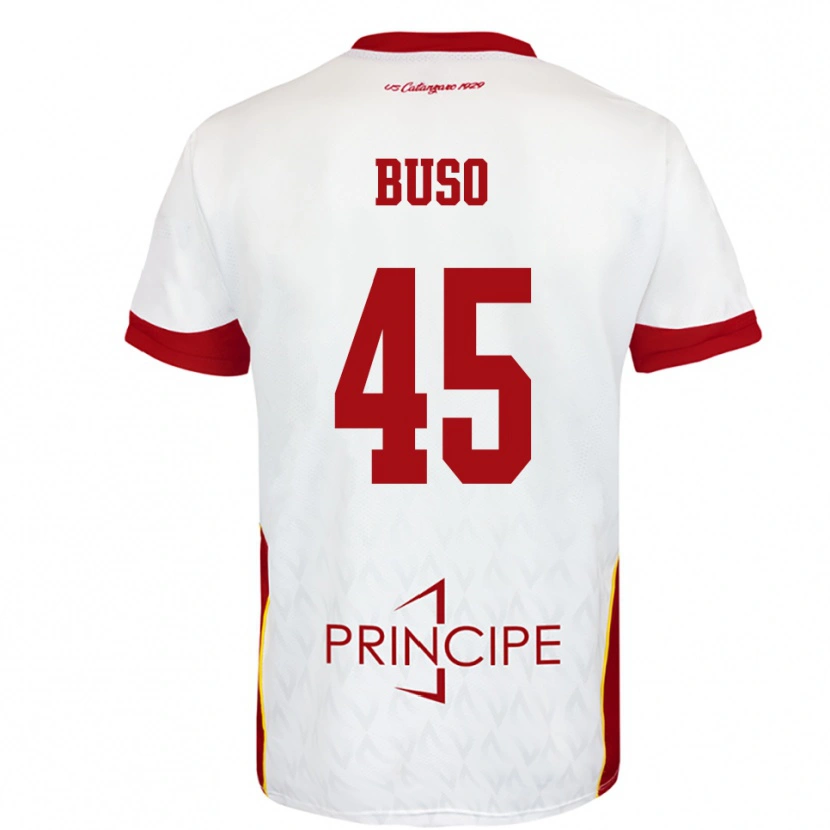 Danxen Herren Nicolò Buso #45 Weiß Rot Auswärtstrikot Trikot 2025/26 T-Shirt Schweiz