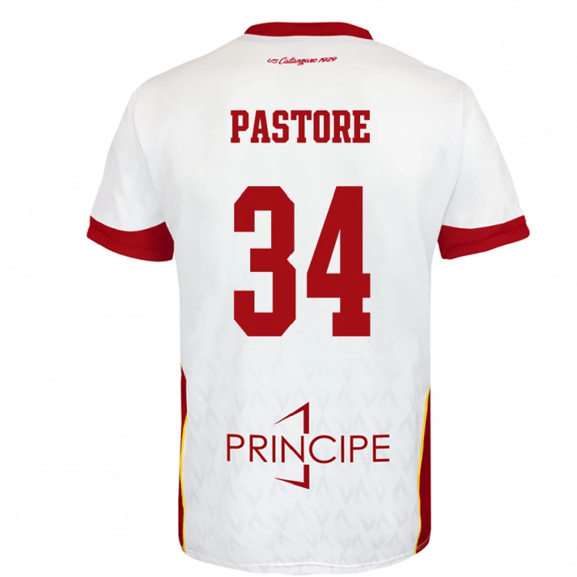 Danxen Herren Federico Pastore #34 Weiß Rot Auswärtstrikot Trikot 2025/26 T-Shirt Schweiz