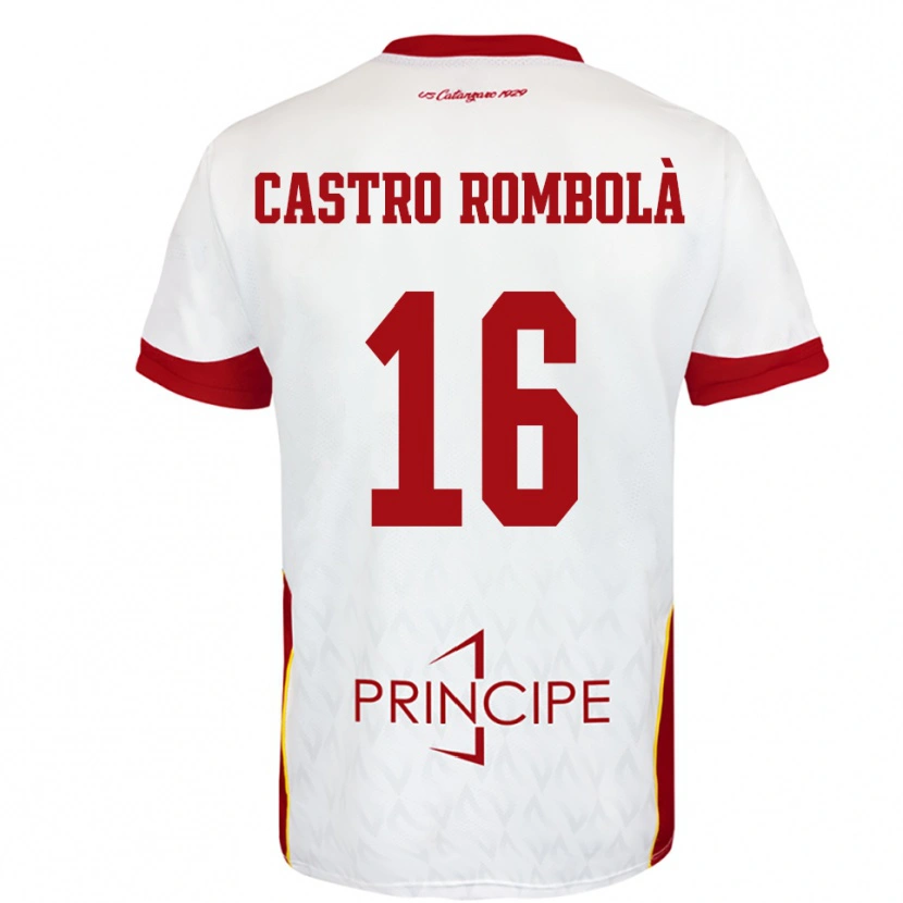 Danxen Herren Carlo Castro Rombolà #16 Weiß Rot Auswärtstrikot Trikot 2025/26 T-Shirt Schweiz