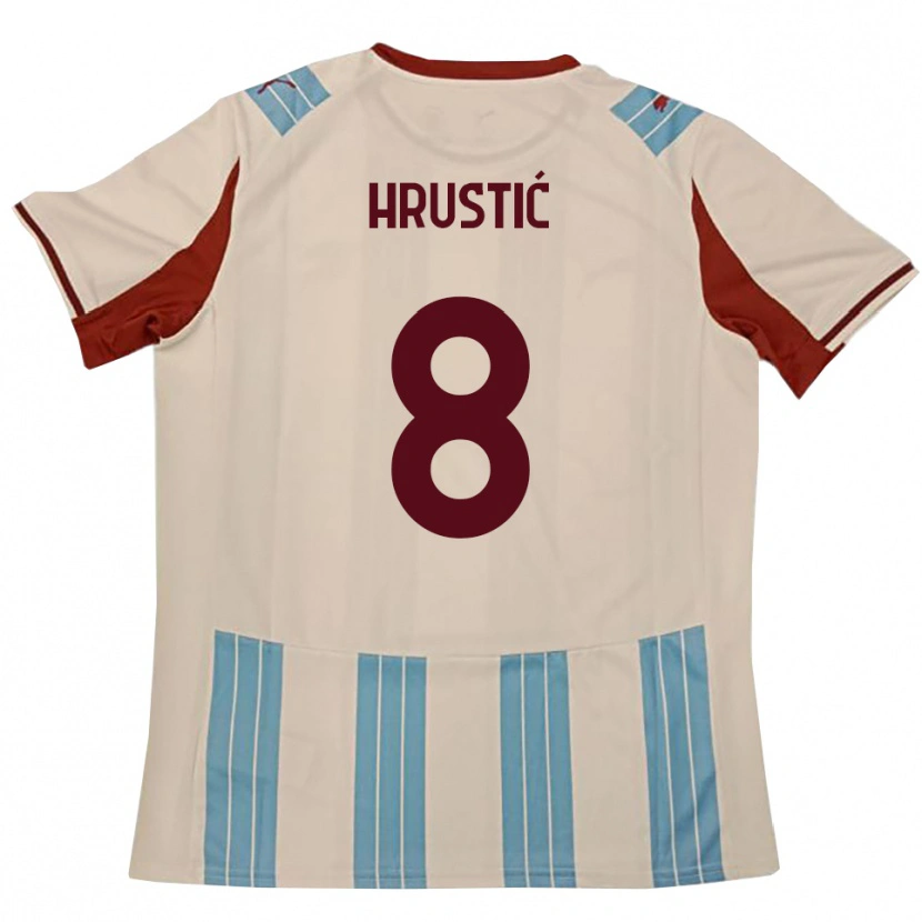 Danxen Herren Ajdin Hrustic #8 Himmelblau Weiß Auswärtstrikot Trikot 2025/26 T-Shirt Schweiz