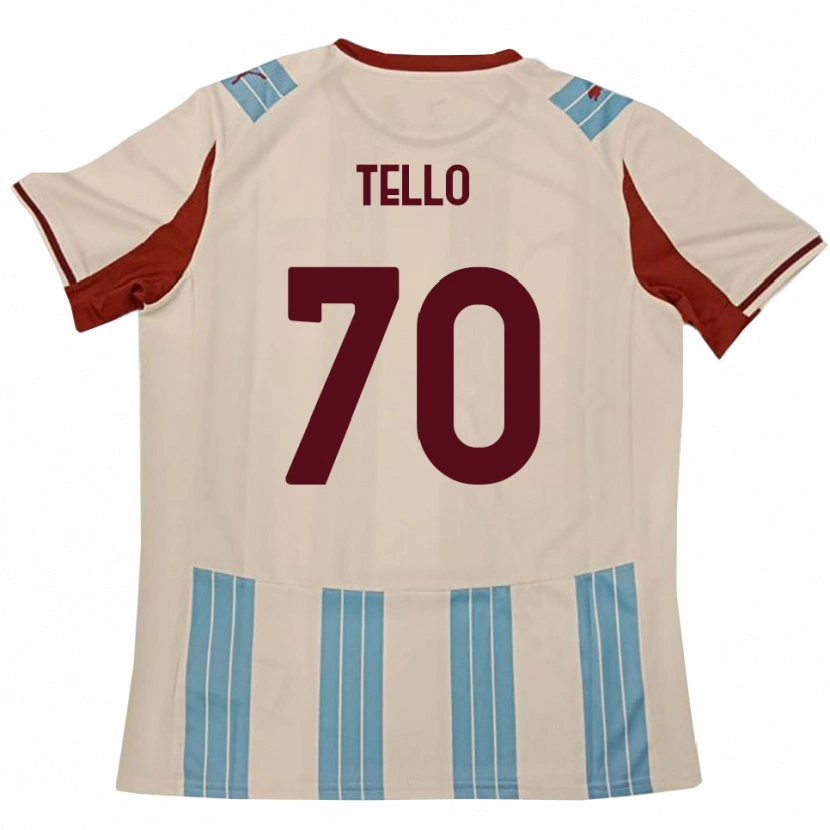 Danxen Herren Andrés Tello #70 Himmelblau Weiß Auswärtstrikot Trikot 2025/26 T-Shirt Schweiz