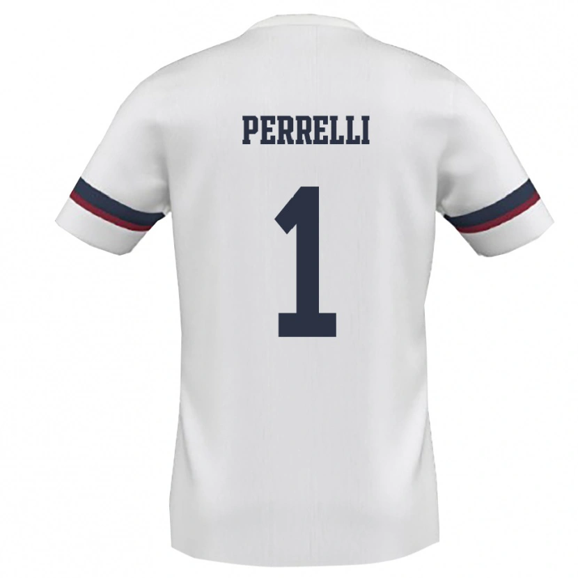 Danxen Herren Samuele Perrelli #1 Weiß Rot Auswärtstrikot Trikot 2025/26 T-Shirt Schweiz