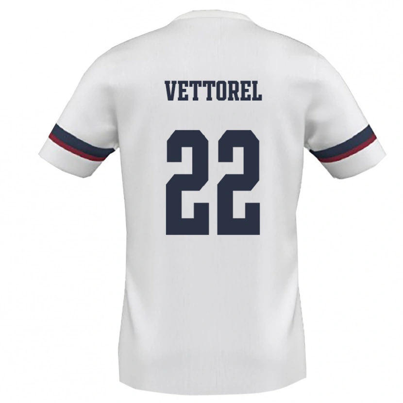 Danxen Herren Thomas Vettorel #22 Weiß Rot Auswärtstrikot Trikot 2025/26 T-Shirt Schweiz