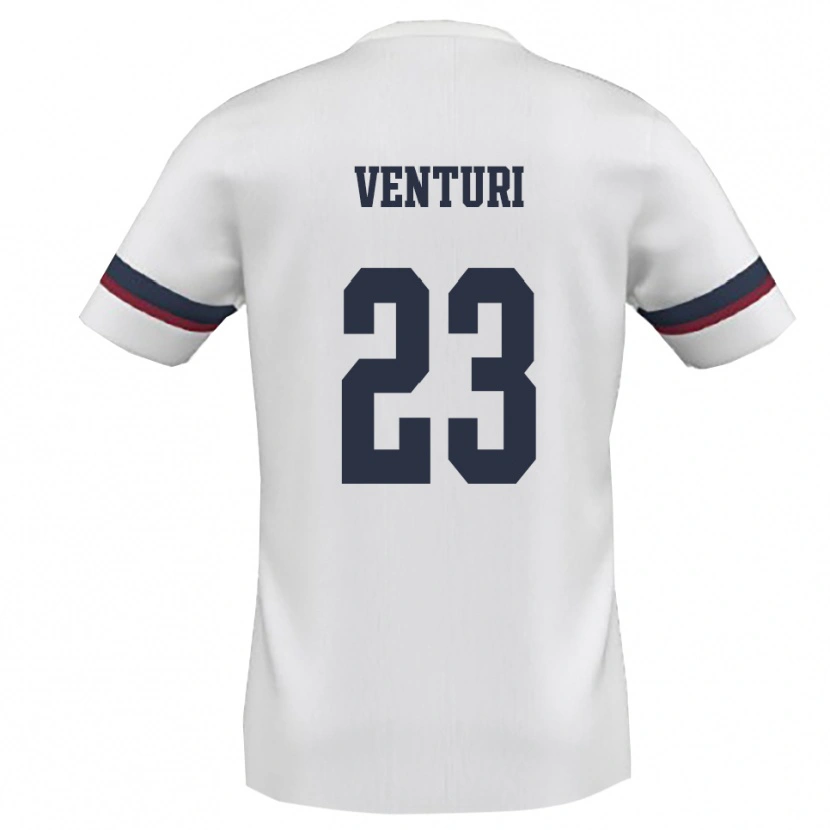 Danxen Herren Michael Venturi #23 Weiß Rot Auswärtstrikot Trikot 2025/26 T-Shirt Schweiz