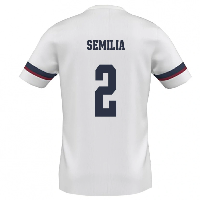 Danxen Herren Cristian Semilia #2 Weiß Rot Auswärtstrikot Trikot 2025/26 T-Shirt Schweiz