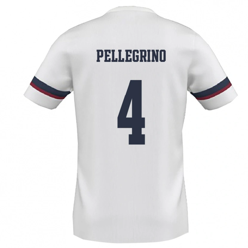Danxen Herren Francesco Pellegrino #4 Weiß Rot Auswärtstrikot Trikot 2025/26 T-Shirt Schweiz