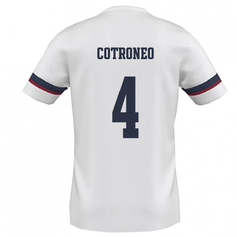 Danxen Herren Antonio Cotroneo #4 Weiß Rot Auswärtstrikot Trikot 2025/26 T-Shirt Schweiz
