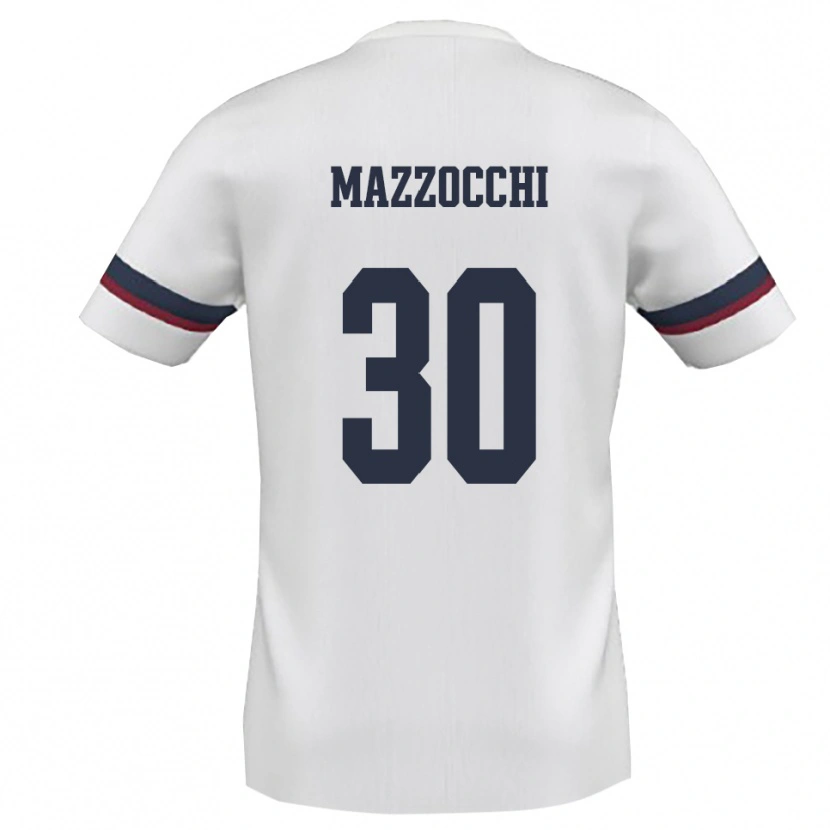 Danxen Herren Simone Mazzocchi #30 Weiß Rot Auswärtstrikot Trikot 2025/26 T-Shirt Schweiz