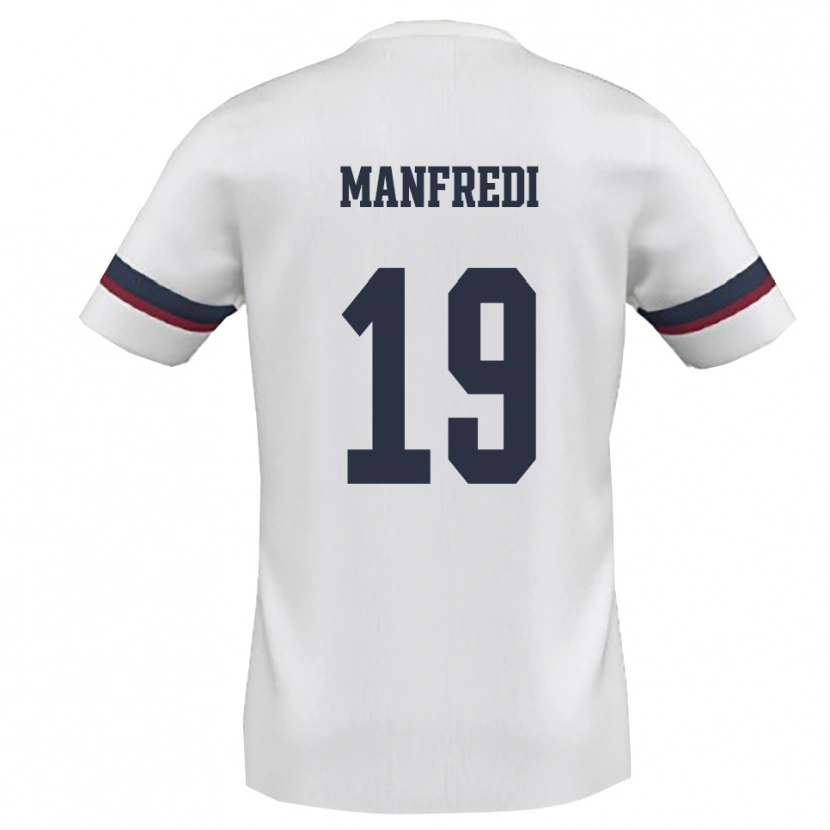 Danxen Herren Antonio Manfredi #19 Weiß Rot Auswärtstrikot Trikot 2025/26 T-Shirt Schweiz