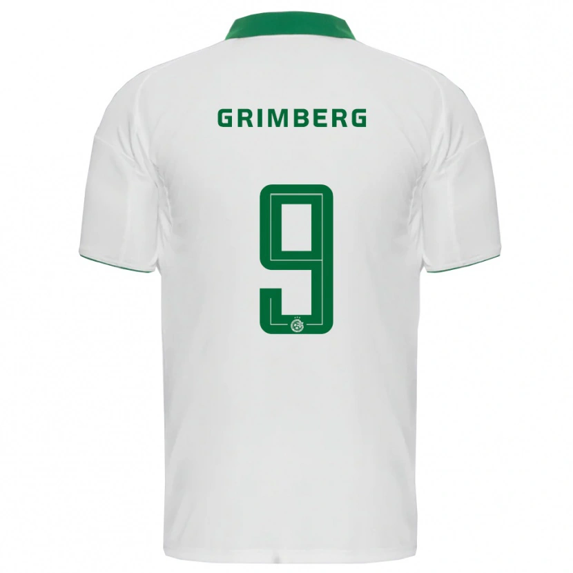 Danxen Herren Adam Grimberg #9 Weiß Grün Auswärtstrikot Trikot 2025/26 T-Shirt Schweiz