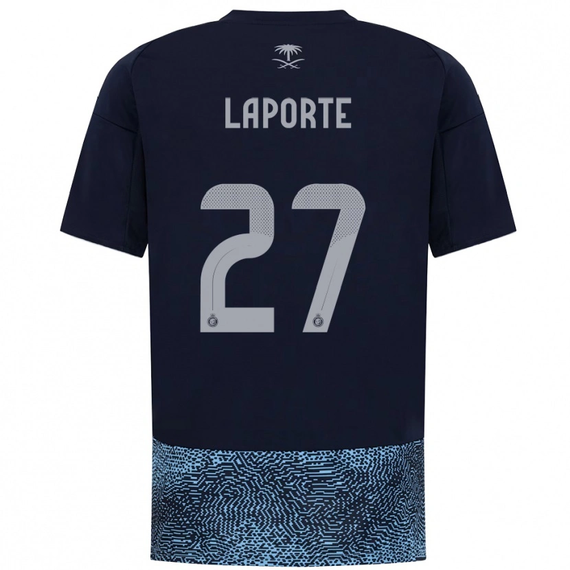 Danxen Herren Aymeric Laporte #27 Marineblau Himmelblau Auswärtstrikot Trikot 2025/26 T-Shirt Schweiz