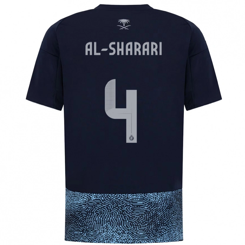 Danxen Herren Nader Al-Sharari #4 Marineblau Himmelblau Auswärtstrikot Trikot 2025/26 T-Shirt Schweiz