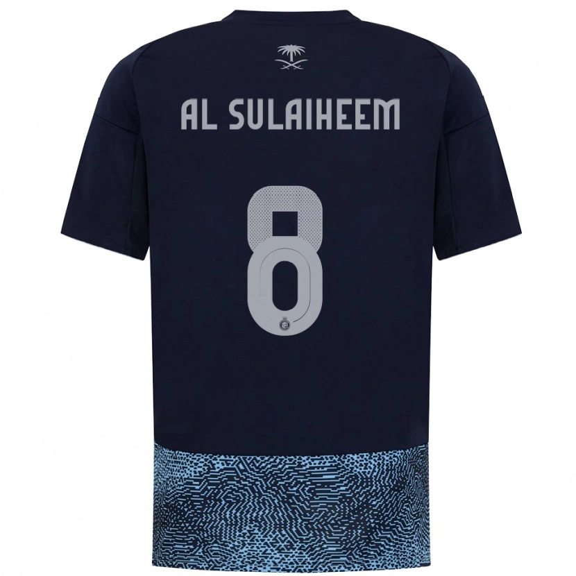 Danxen Herren Abdulmajeed Al-Sulayhim #8 Marineblau Himmelblau Auswärtstrikot Trikot 2025/26 T-Shirt Schweiz