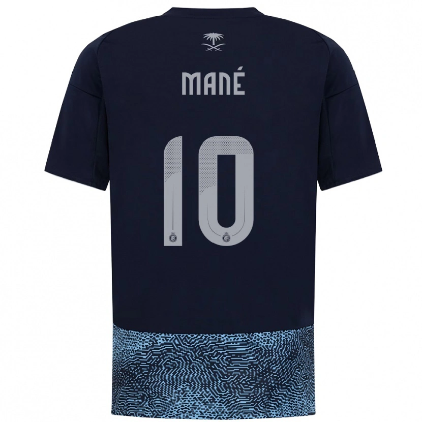 Danxen Herren Sadio Mané #10 Marineblau Himmelblau Auswärtstrikot Trikot 2025/26 T-Shirt Schweiz