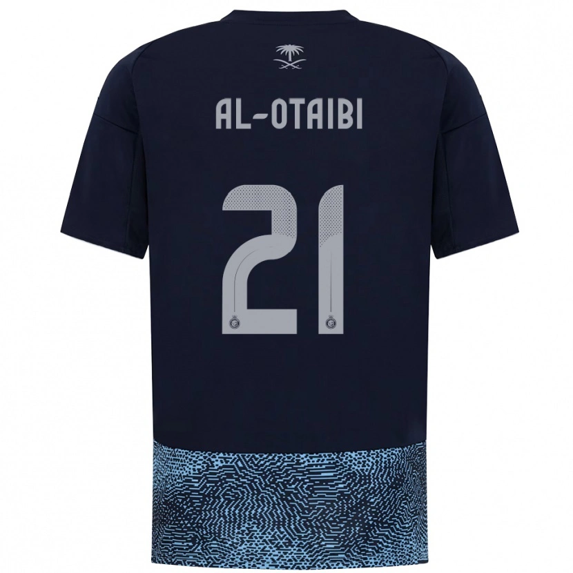 Danxen Herren Abdulrahman Al-Otaibi #21 Marineblau Himmelblau Auswärtstrikot Trikot 2025/26 T-Shirt Schweiz