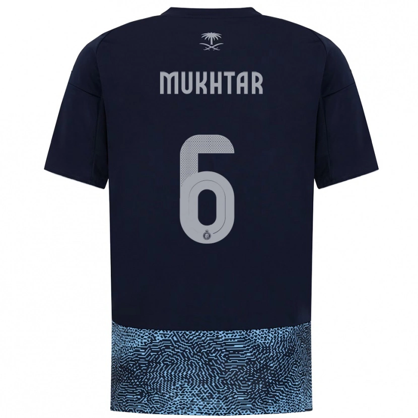 Danxen Herren Mukhtar Ali #6 Marineblau Himmelblau Auswärtstrikot Trikot 2025/26 T-Shirt Schweiz
