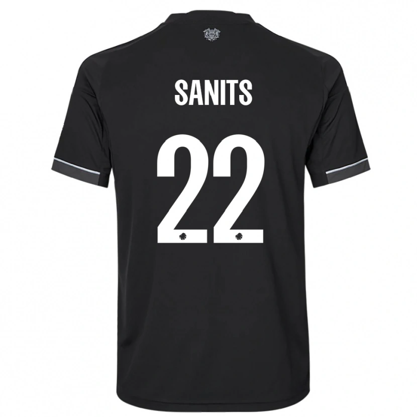Danxen Herren Dimitri Sanits #22 Schwarz Weiß Auswärtstrikot Trikot 2025/26 T-Shirt Schweiz