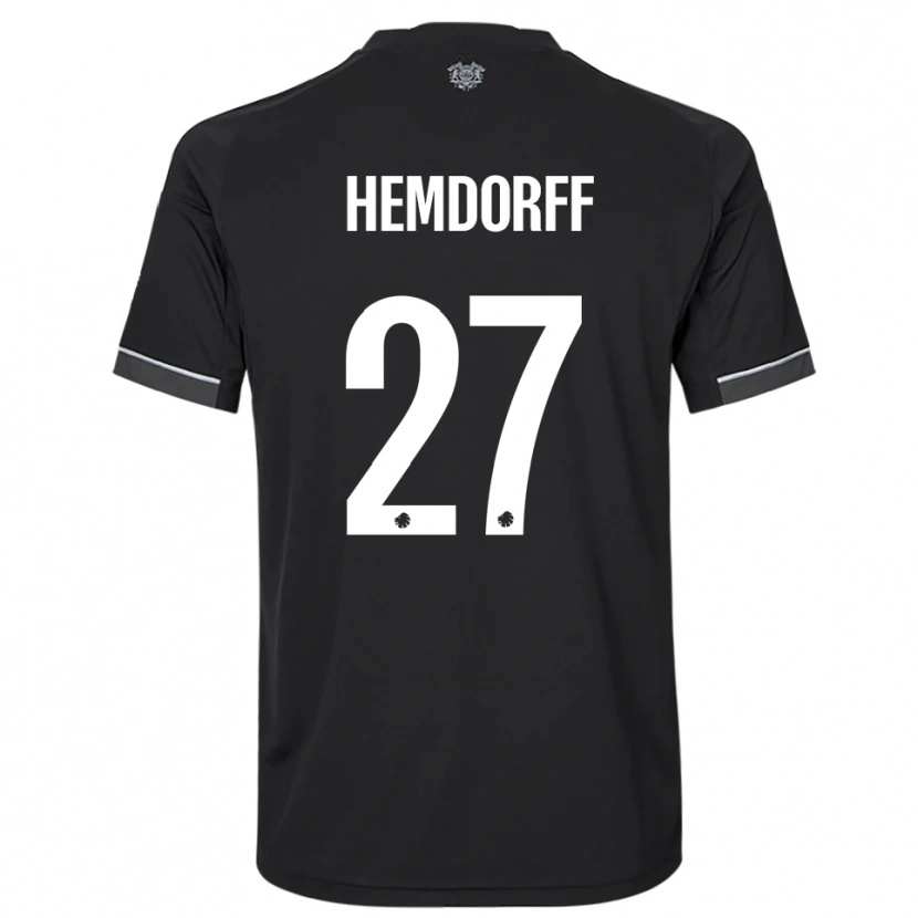 Danxen Herren Mathilde Hemdorff #27 Schwarz Weiß Auswärtstrikot Trikot 2025/26 T-Shirt Schweiz