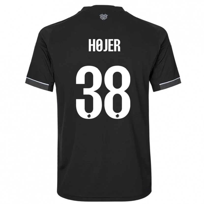 Danxen Herren Oliver Højer #38 Schwarz Weiß Auswärtstrikot Trikot 2025/26 T-Shirt Schweiz
