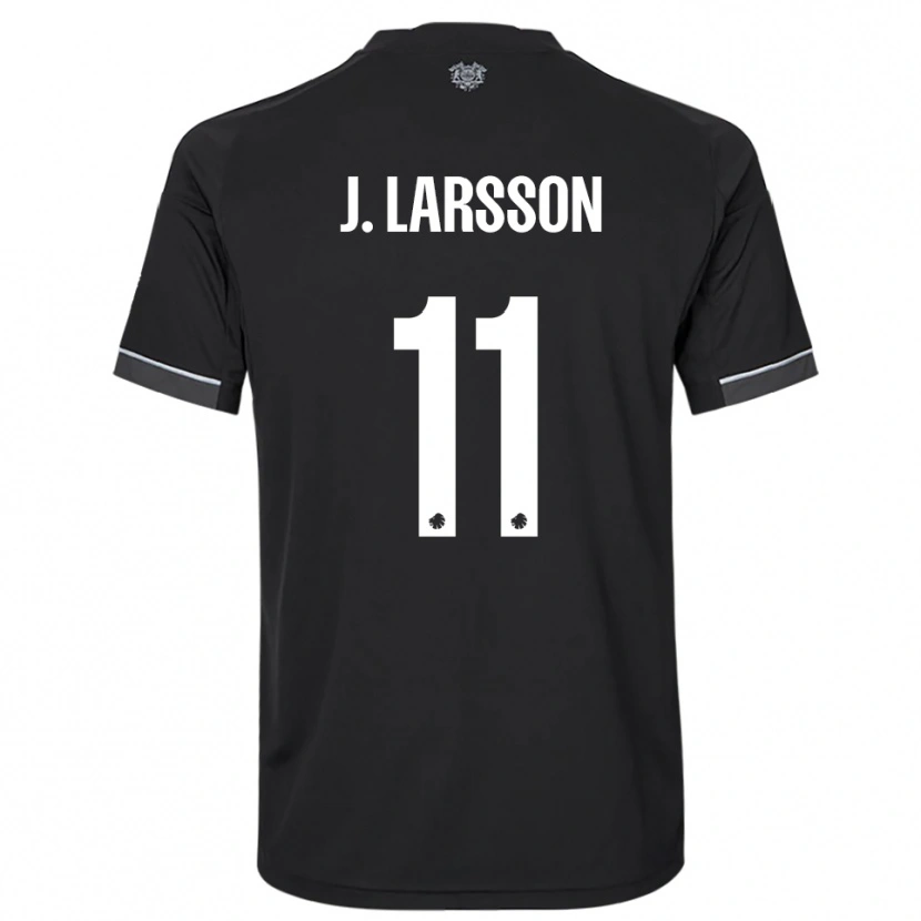 Danxen Herren Jordan Larsson #11 Schwarz Weiß Auswärtstrikot Trikot 2025/26 T-Shirt Schweiz