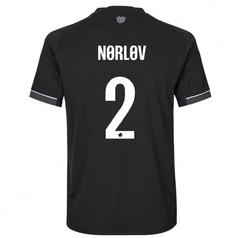 Danxen Herren William Nørløv #2 Schwarz Weiß Auswärtstrikot Trikot 2025/26 T-Shirt Schweiz