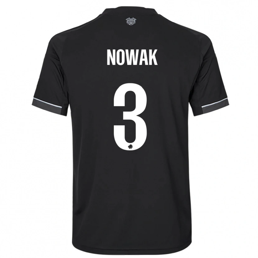 Danxen Herren Julie Nowak #3 Schwarz Weiß Auswärtstrikot Trikot 2025/26 T-Shirt Schweiz