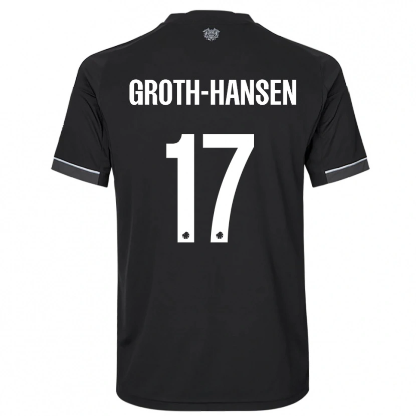 Danxen Herren Paula Groth-Hansen #17 Schwarz Weiß Auswärtstrikot Trikot 2025/26 T-Shirt Schweiz