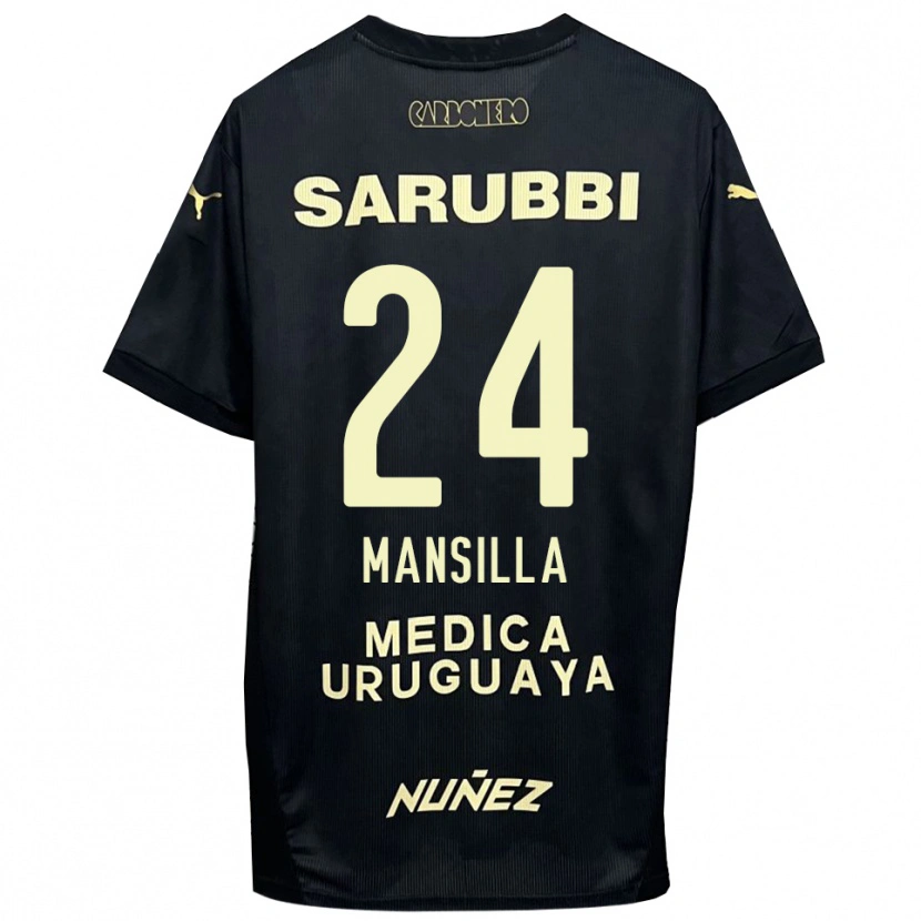 Danxen Herren Brian Mansilla #24 Schwarz Gold Auswärtstrikot Trikot 2025/26 T-Shirt Schweiz