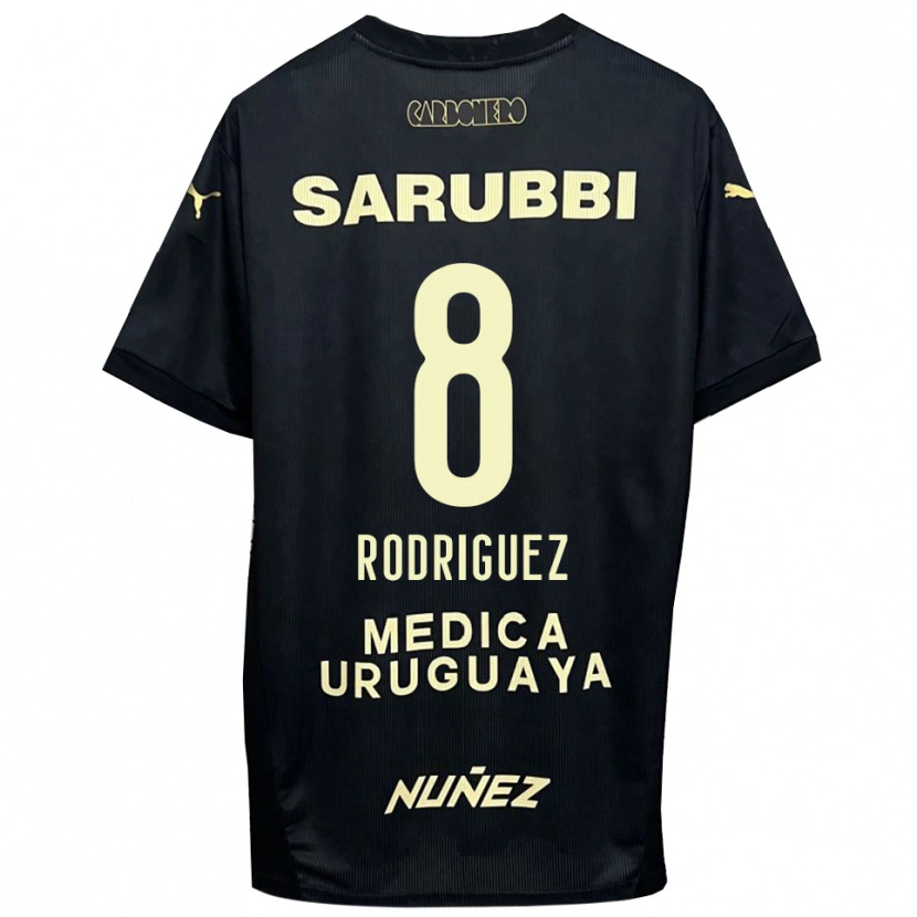 Danxen Herren Sebastián Rodríguez #8 Schwarz Gold Auswärtstrikot Trikot 2025/26 T-Shirt Schweiz