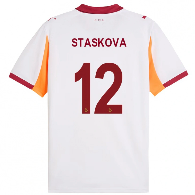 Danxen Herren Andrea Staskova #12 Weiß Rot Auswärtstrikot Trikot 2025/26 T-Shirt Schweiz