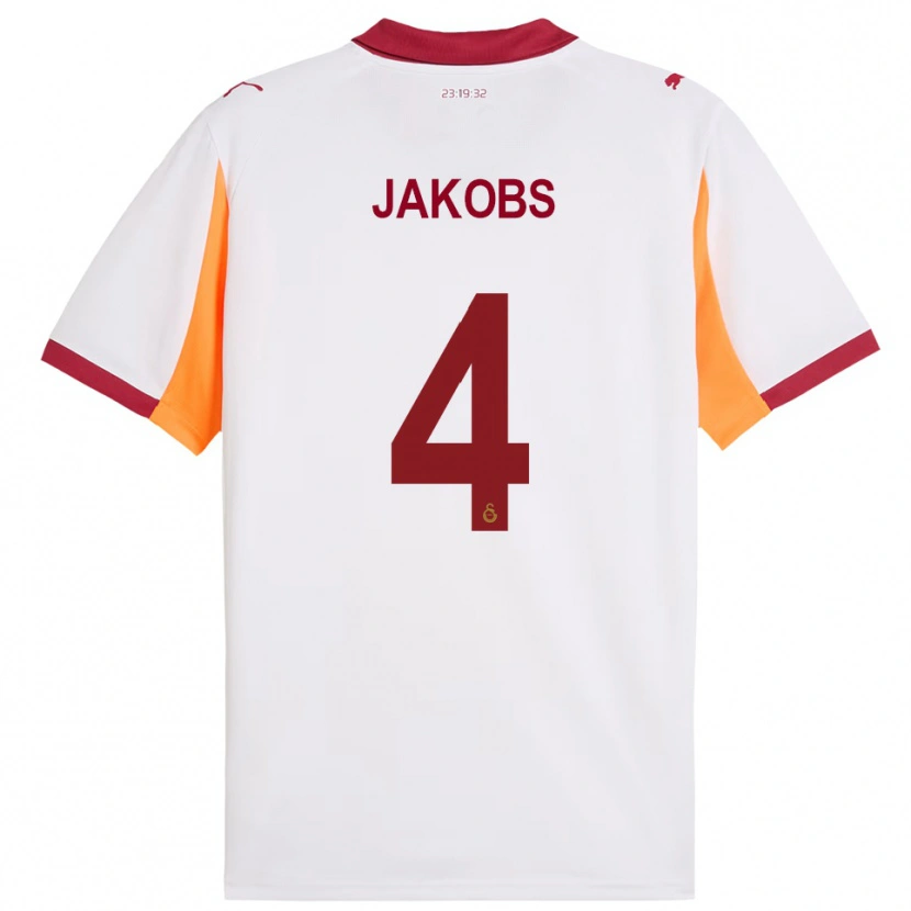 Danxen Herren Ismail Jakobs #4 Weiß Rot Auswärtstrikot Trikot 2025/26 T-Shirt Schweiz